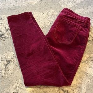 Old Navy Burgundy Velvet Pants Size 10